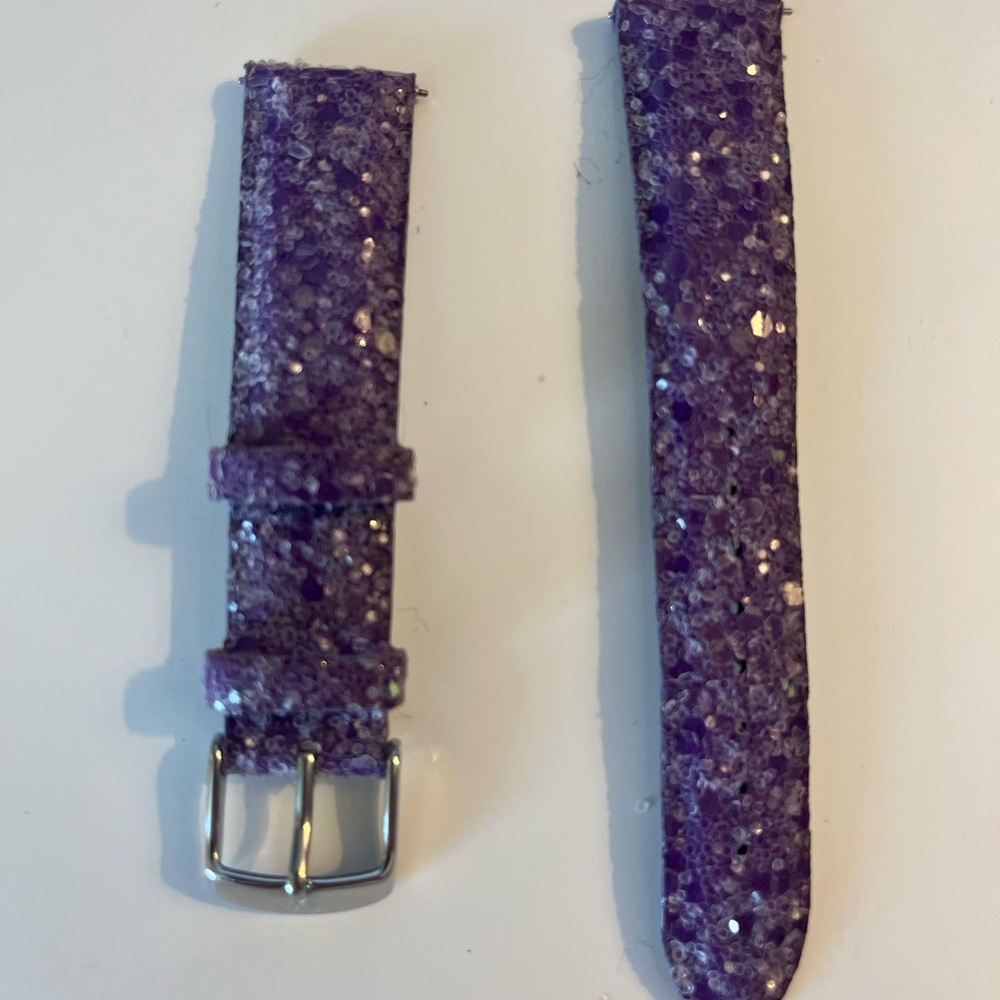Authentic Michele 18mm Purple Glitter Watch Strap